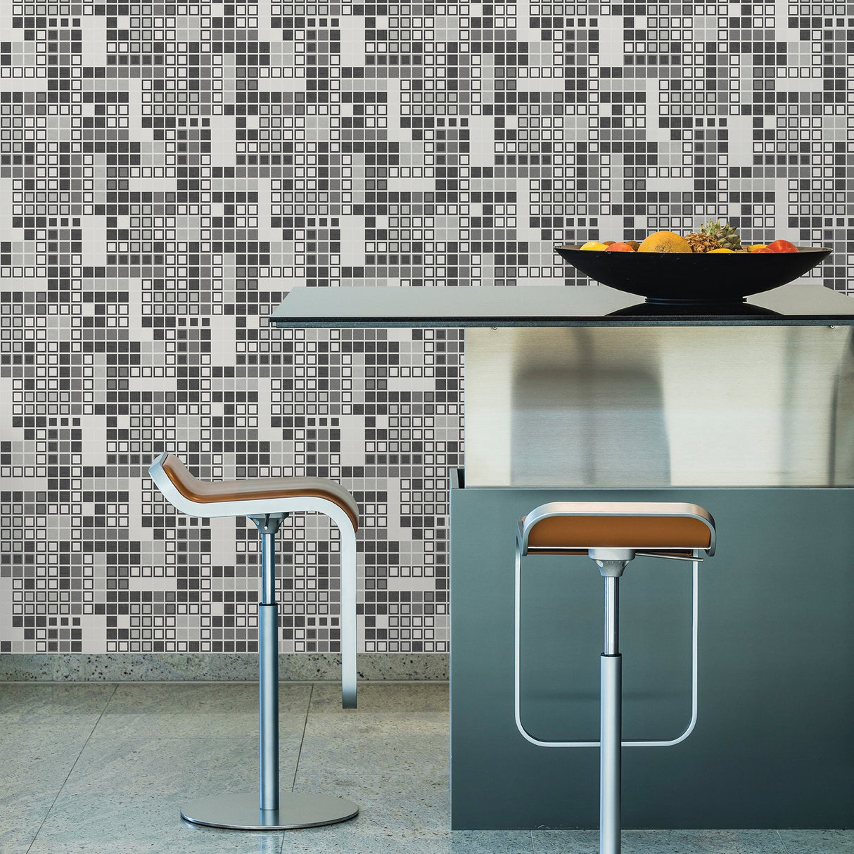 A-Street Prints 2949-60700 Bantry Black Geometric Wallpaper