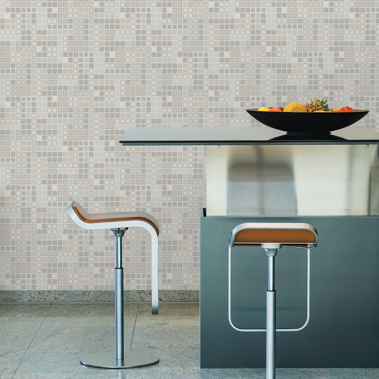 A-Street Prints 2949-60708 Bantry Light Grey Geometric Wallpaper