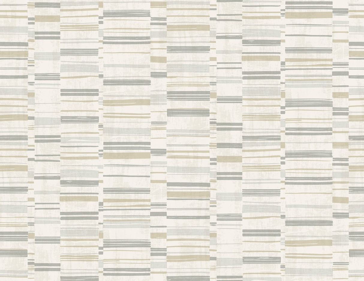 A-Street Prints 2949-60817 Fresnaye Grey Linen Stripe Wallpaper
