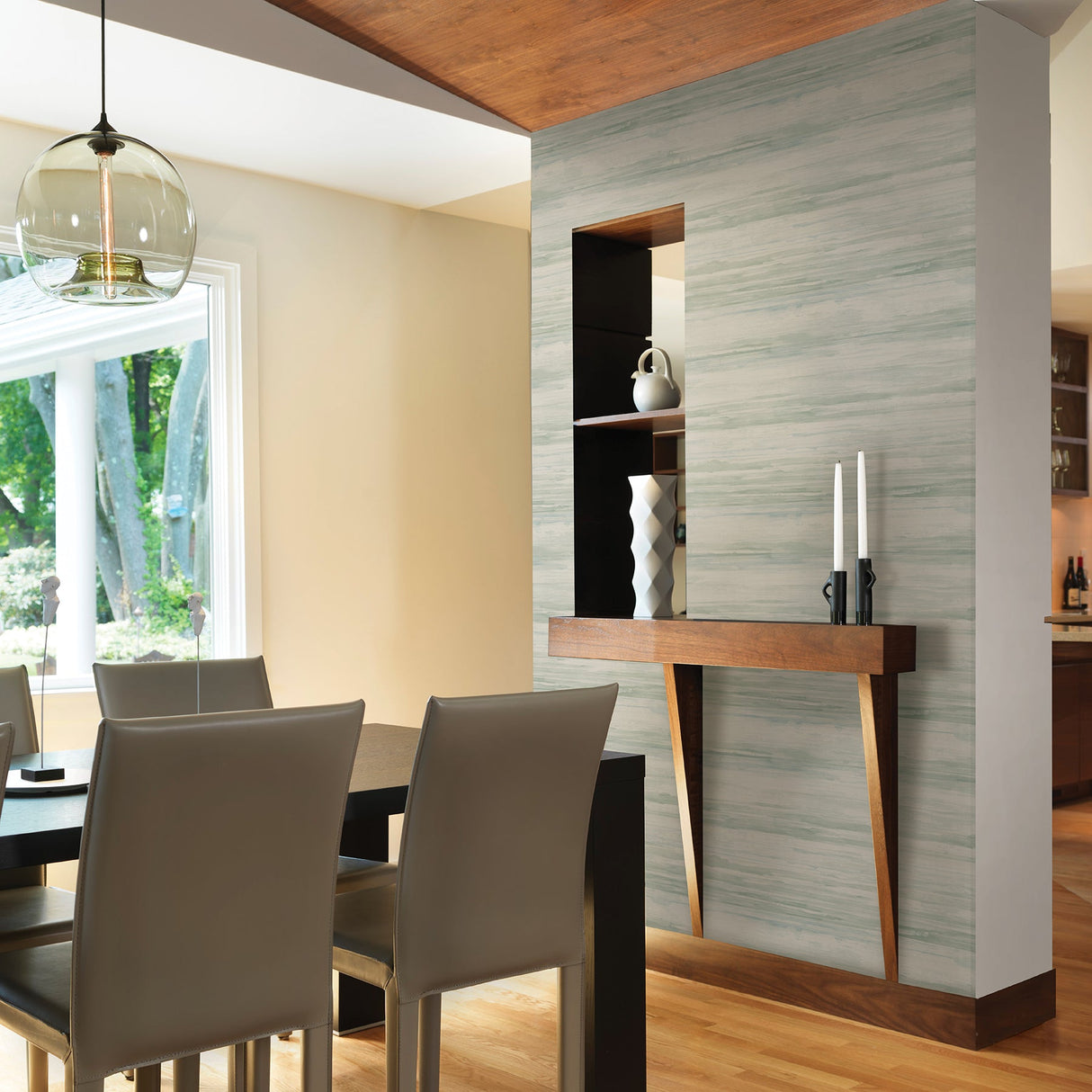 A-Street Prints 2949-60904 Sandhurst Seafoam Abstract Stripe Wallpaper