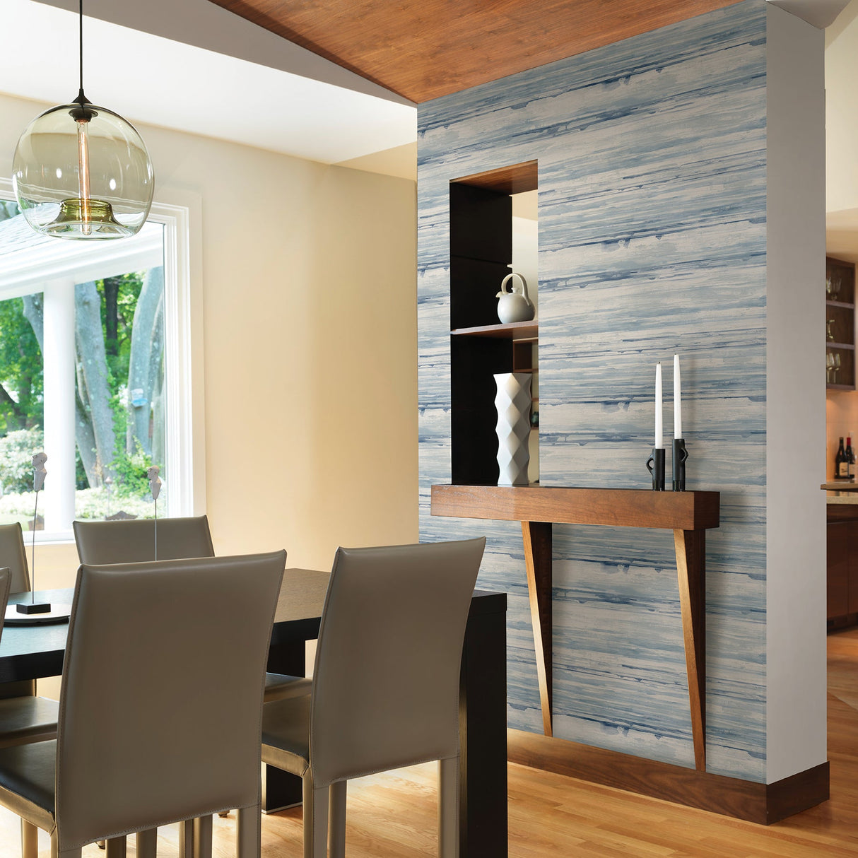 A-Street Prints 2949-60912 Sandhurst Blue Abstract Stripe Wallpaper