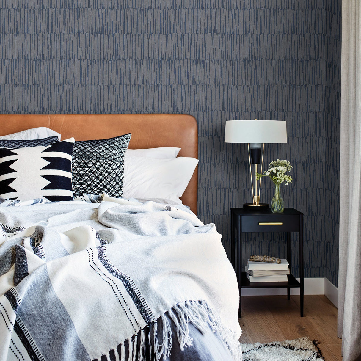 A-Street Prints 2949-61002 Zandari Navy Distressed Texture Wallpaper