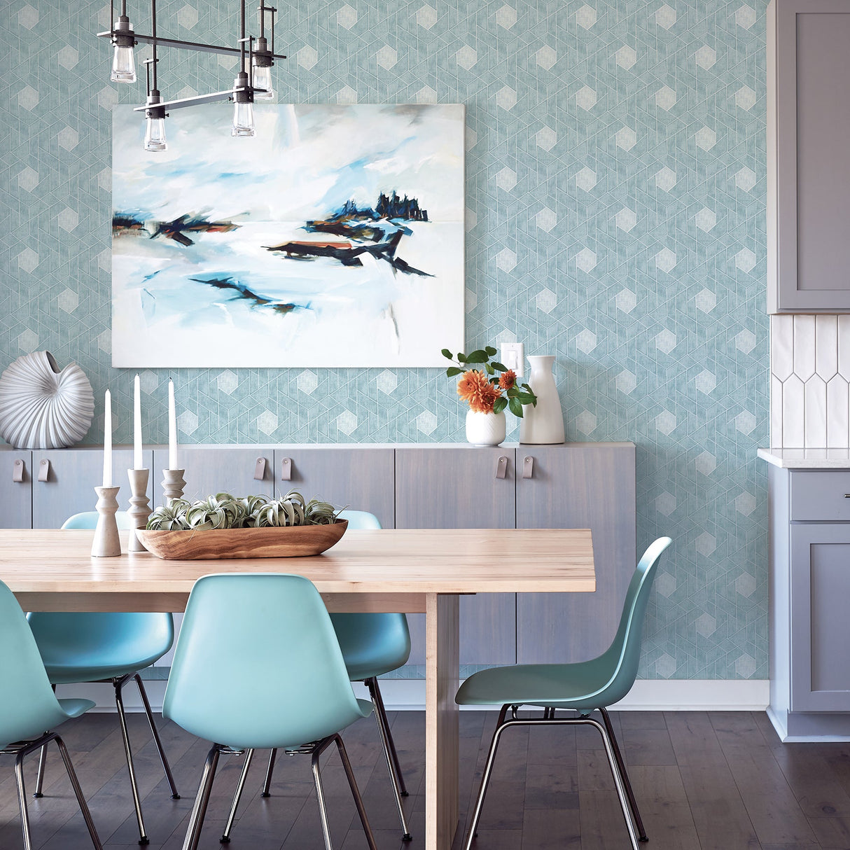 A-Street Prints 2964-25904 Granada Aqua Geometric Wallpaper