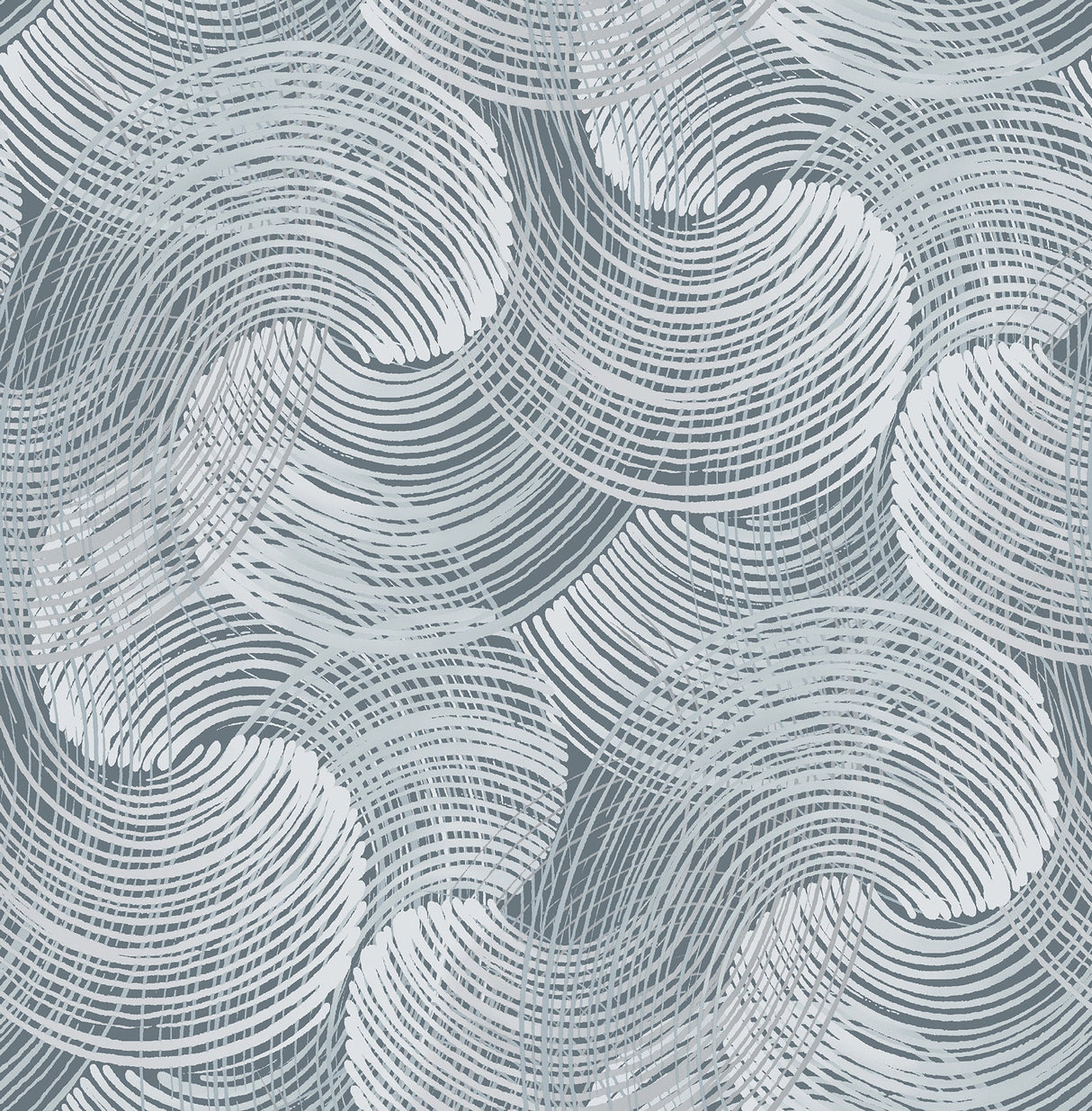 A-Street Prints 2964-25905 Karson Blue Swirling Geometric Wallpaper