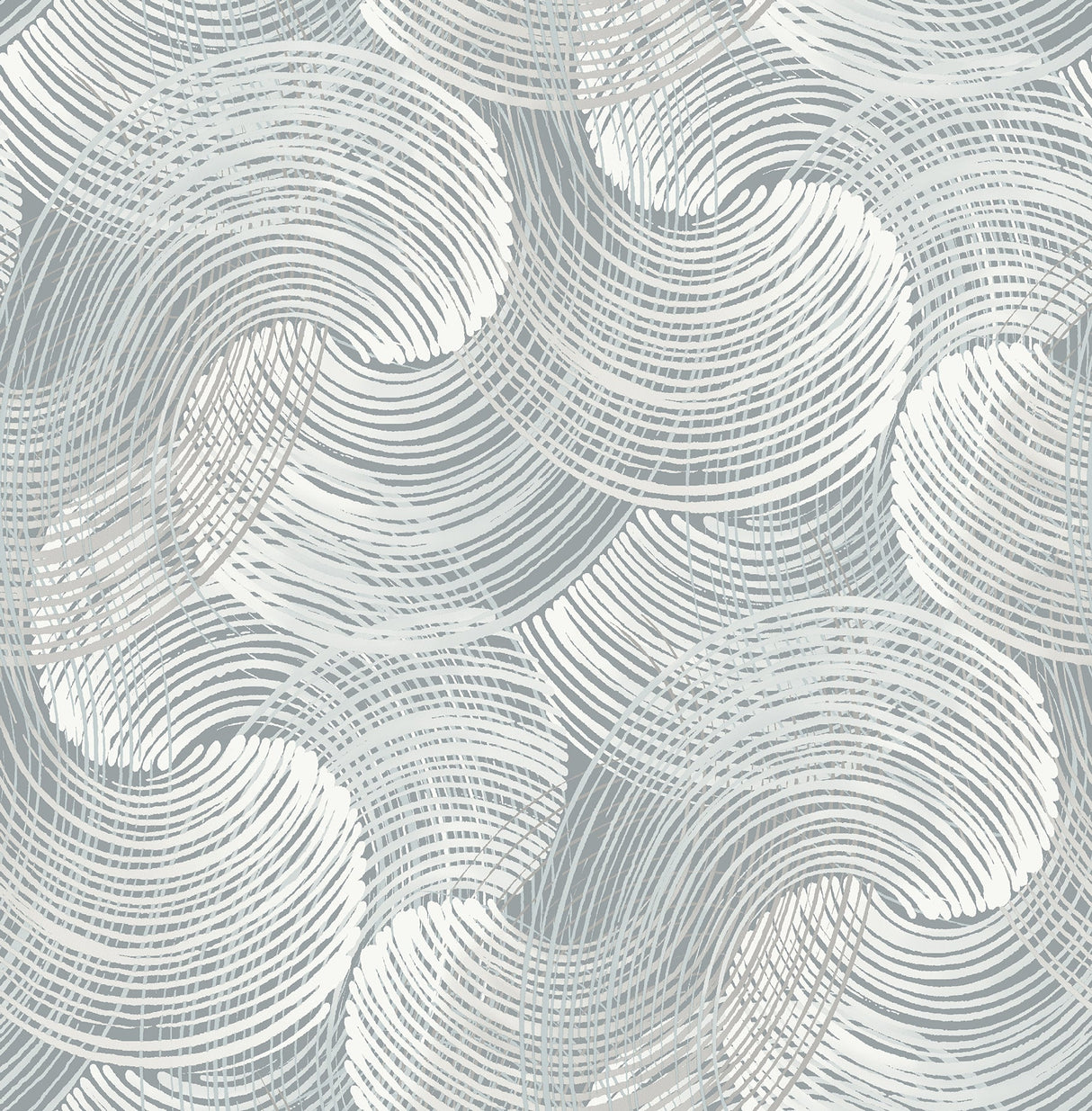 A-Street Prints 2964-25908 Karson Slate Swirling Geometric Wallpaper