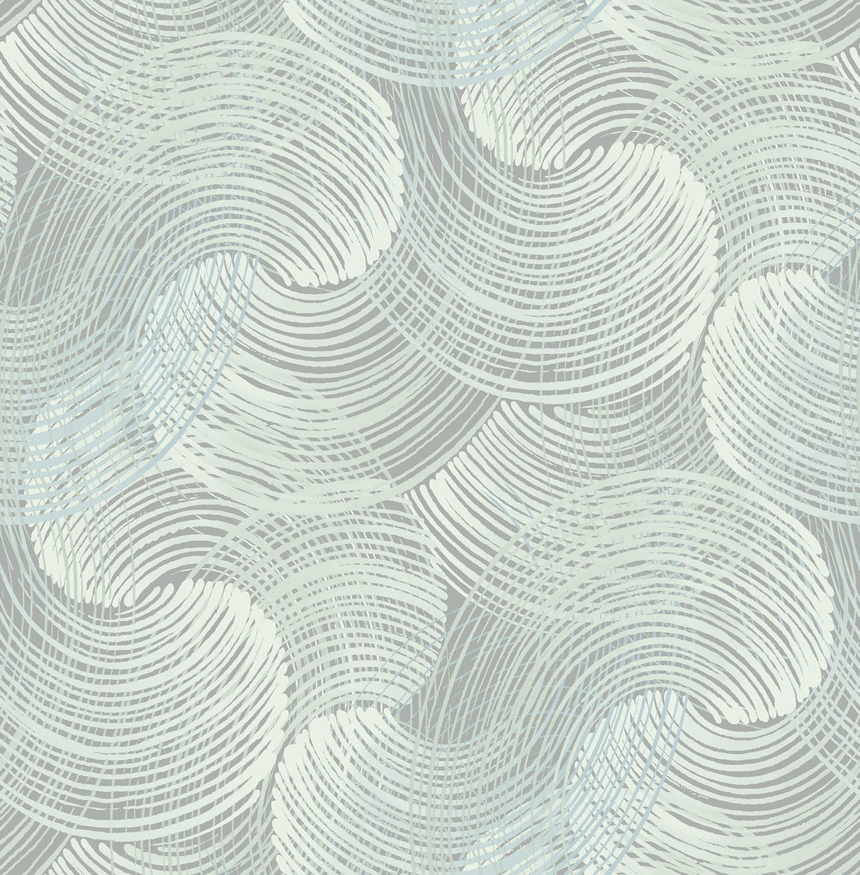 A-Street Prints 2964-25909 Karson Teal Swirling Geometric Wallpaper