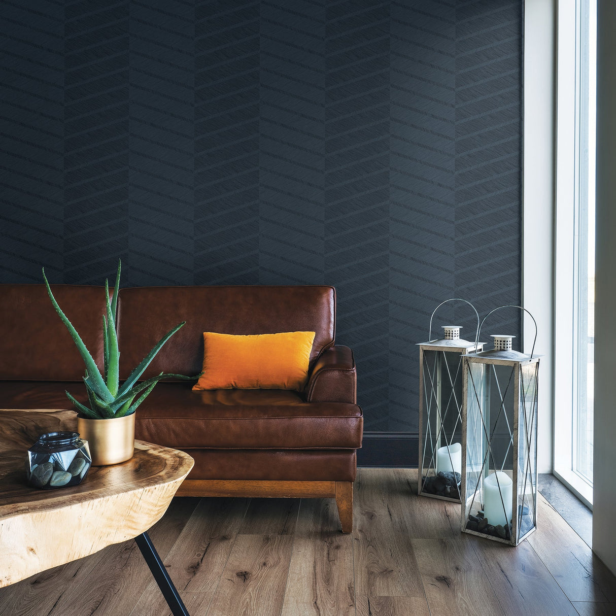 A-Street Prints 2964-25917 Aspen Indigo Chevron Wallpaper