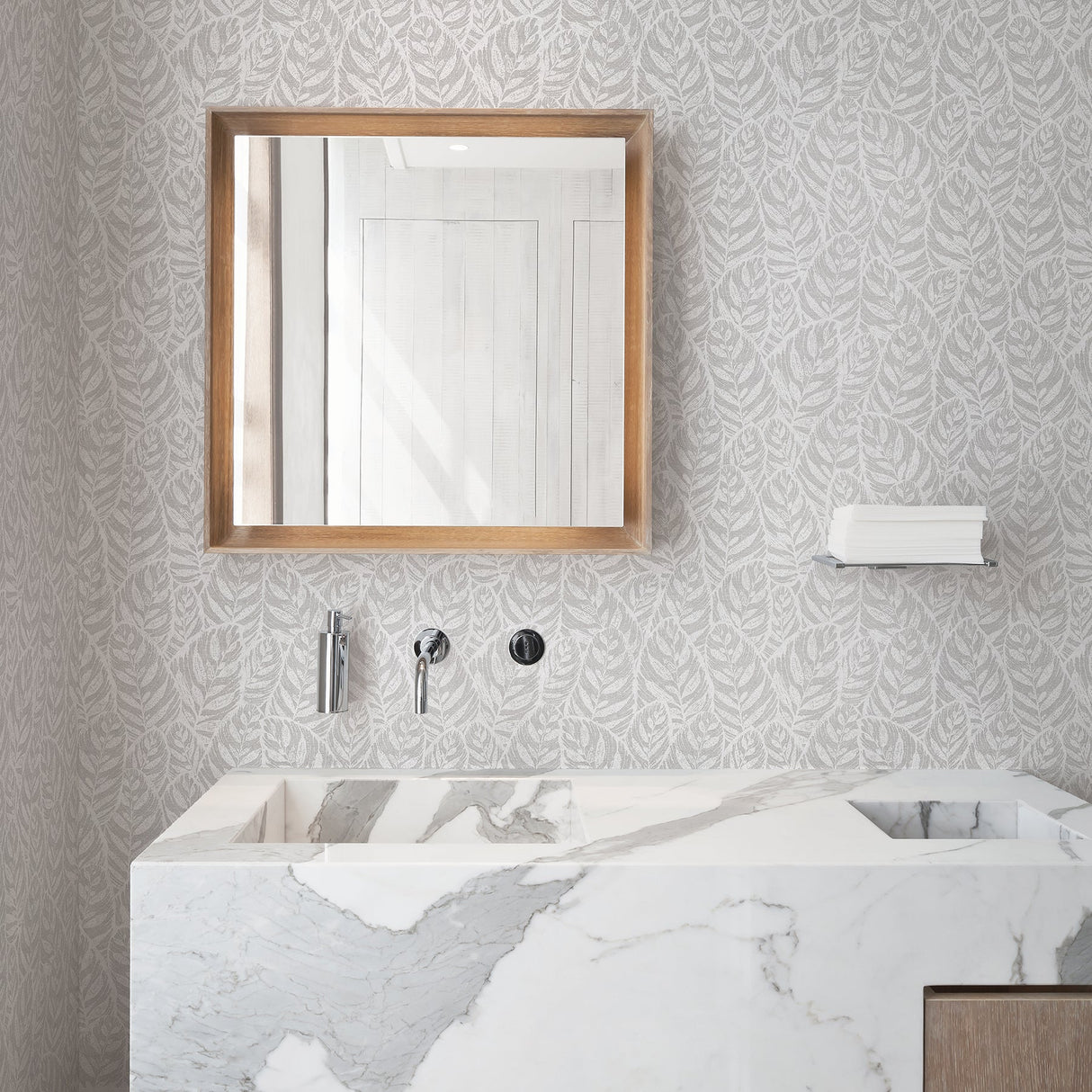 A-Street Prints 2964-25925 Del Mar Grey Botanical Wallpaper