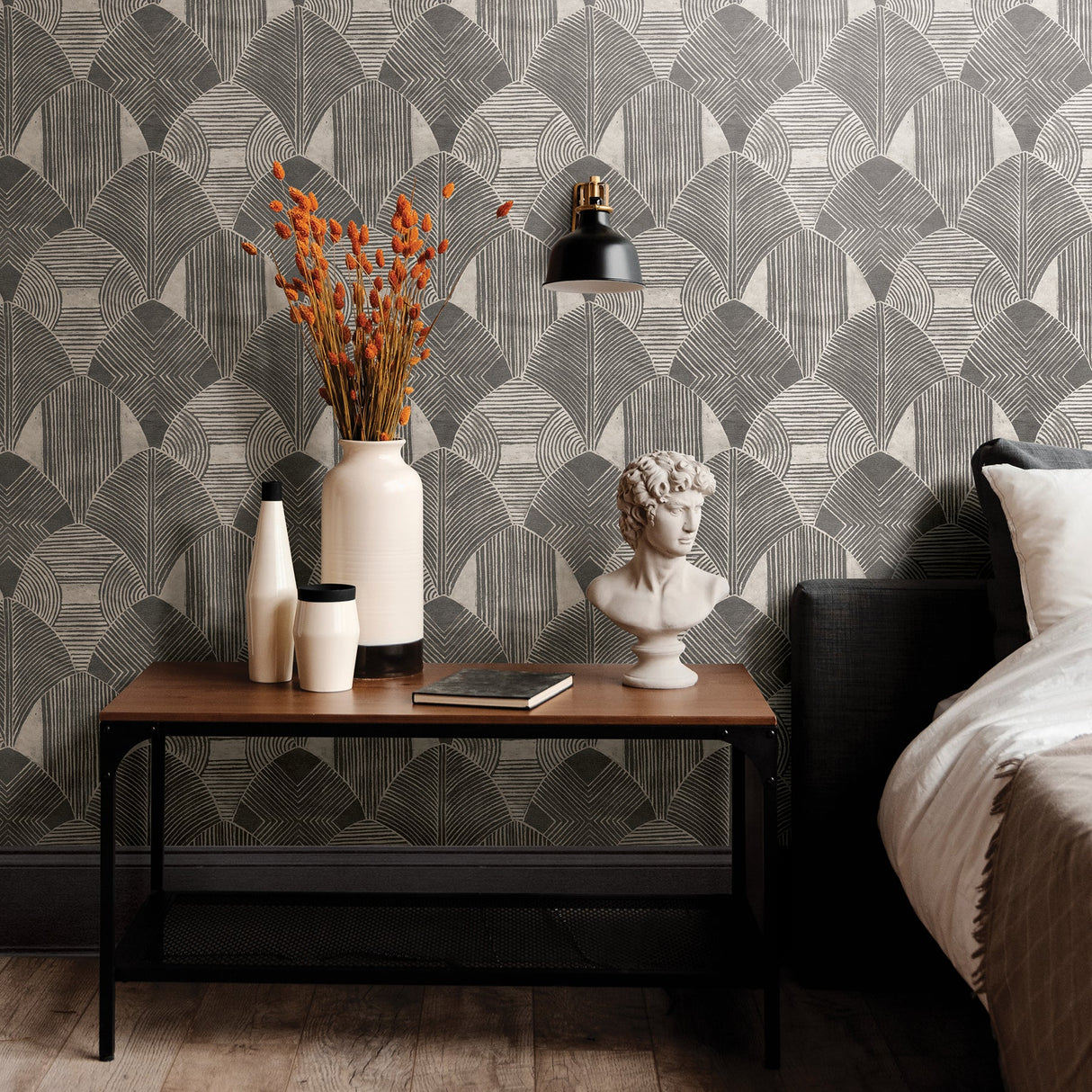 A-Street Prints 2964-25928 Westport Charcoal Geometric Wallpaper
