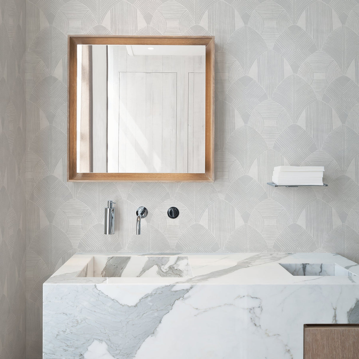 A-Street Prints 2964-25930 Westport Dove Geometric Wallpaper