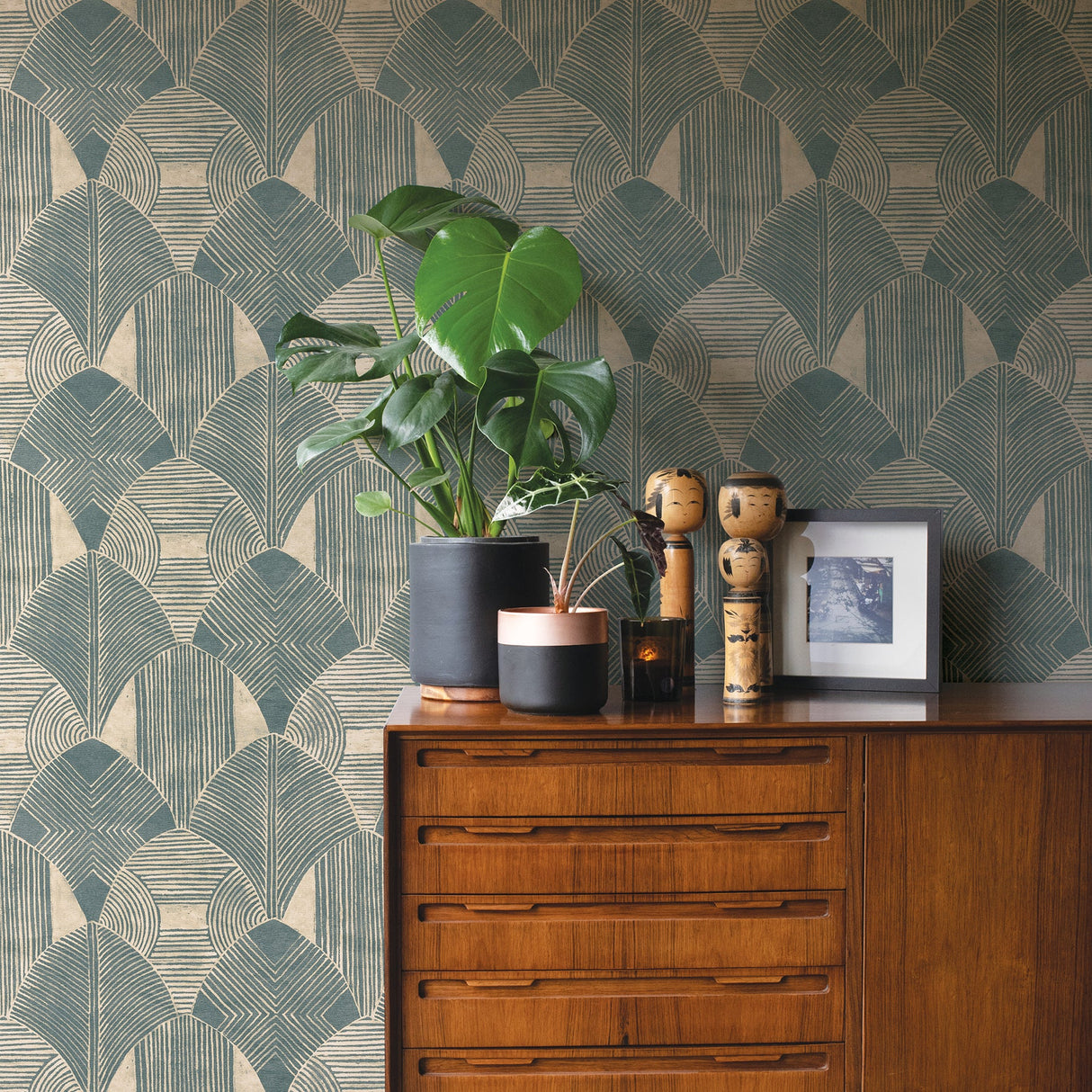 A-Street Prints 2964-25931 Westport Teal Geometric Wallpaper