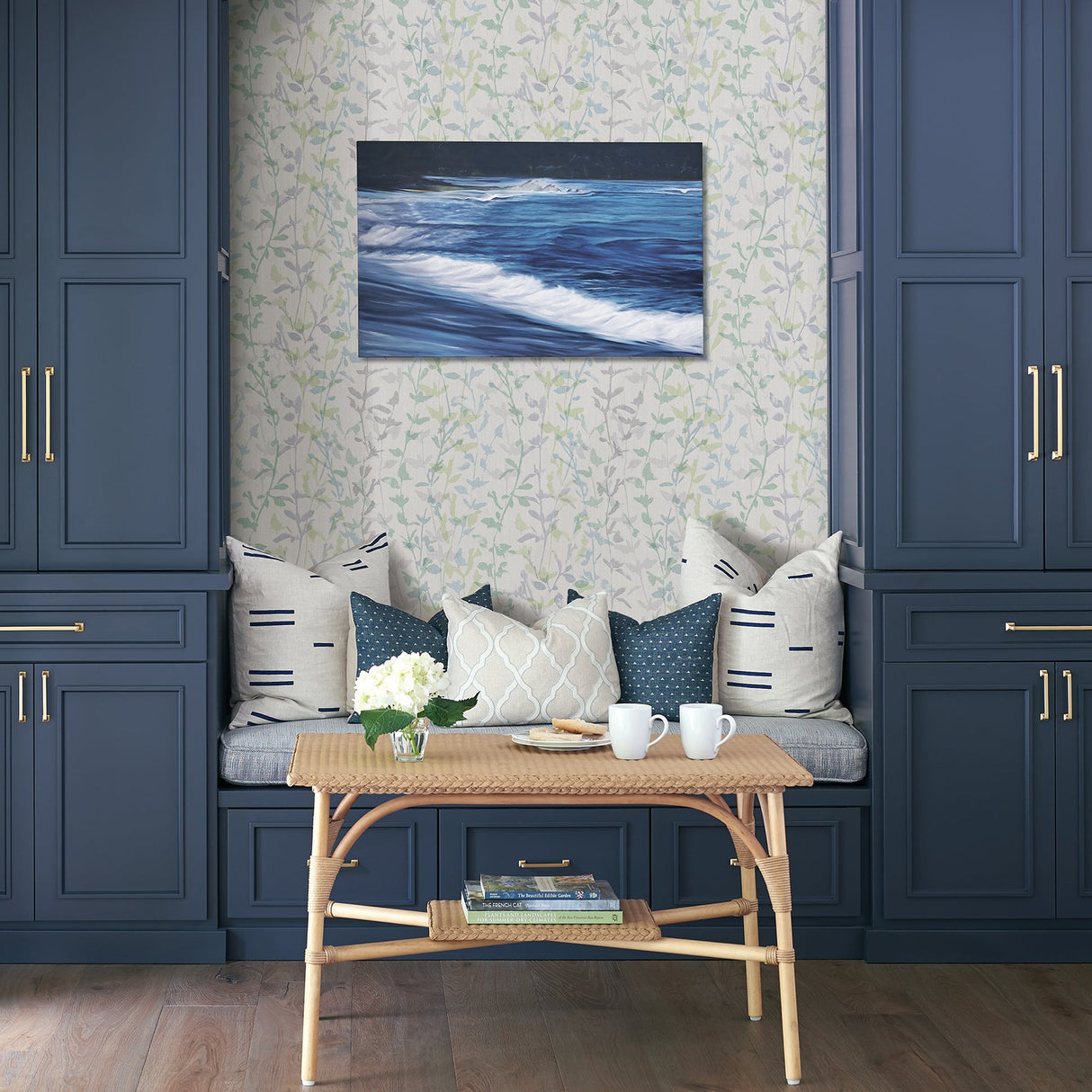 A-Street Prints 2964-25937 Thea Green Floral Trail Wallpaper