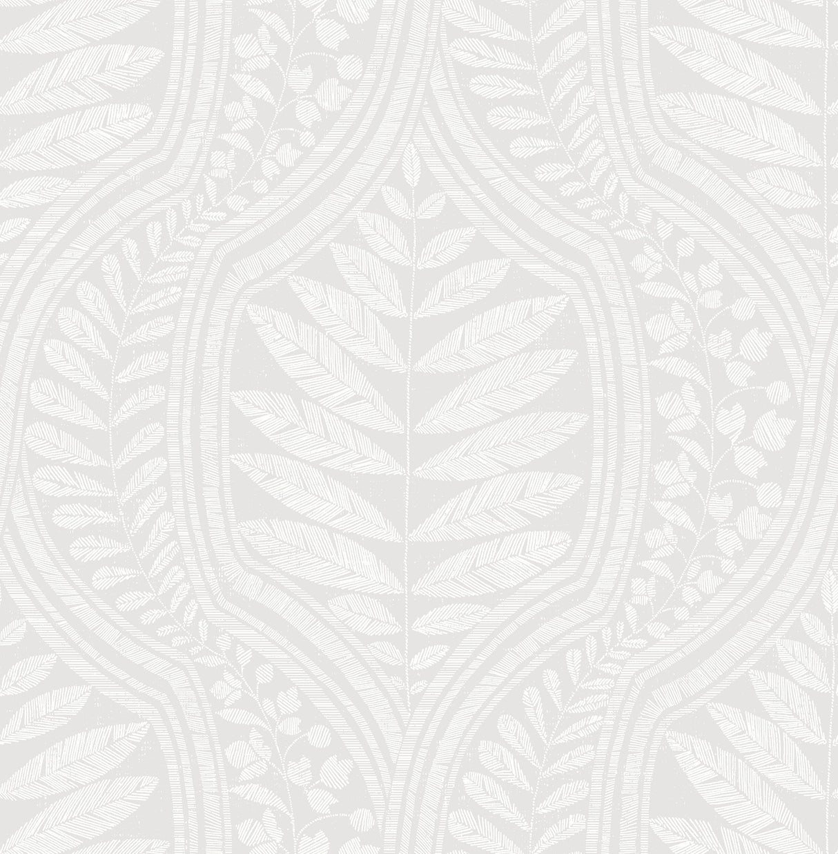 A-Street Prints 2964-25948 Juno Light Grey Ogee Wallpaper