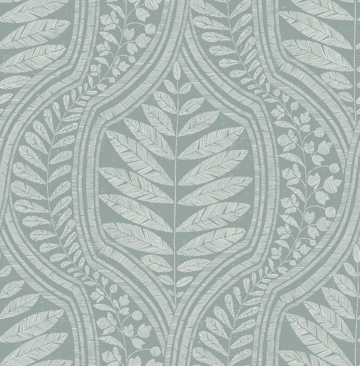 A-Street Prints 2964-25950 Juno Teal Ogee Wallpaper