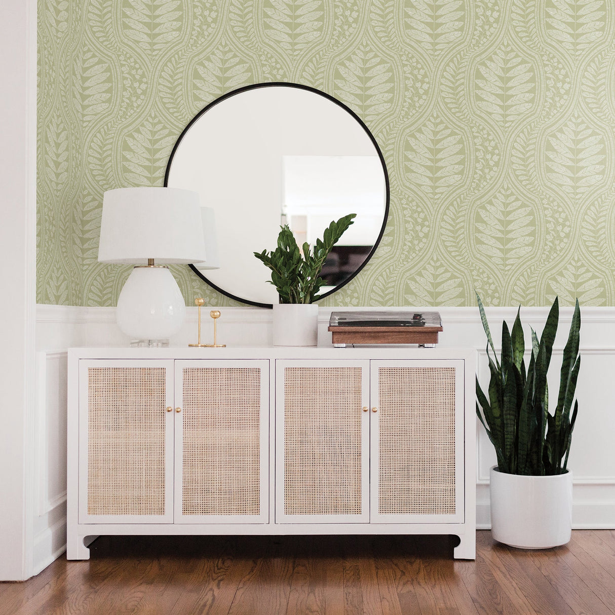 A-Street Prints 2964-25952 Juno Green Ogee Wallpaper