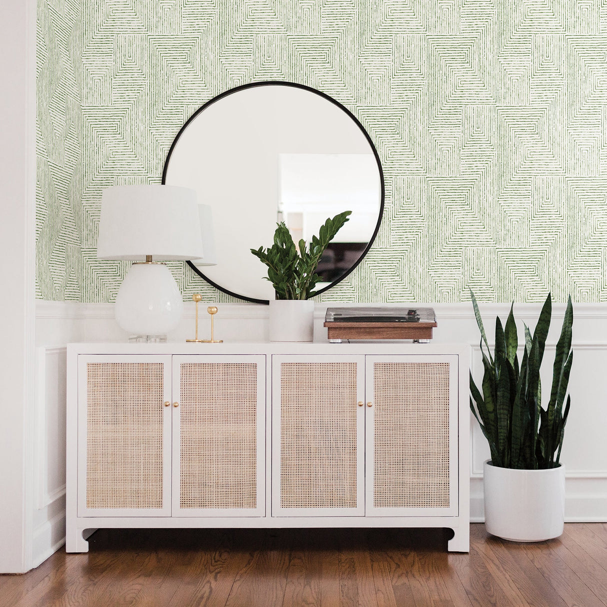 A-Street Prints 2964-25954 Merritt Green Geometric Wallpaper