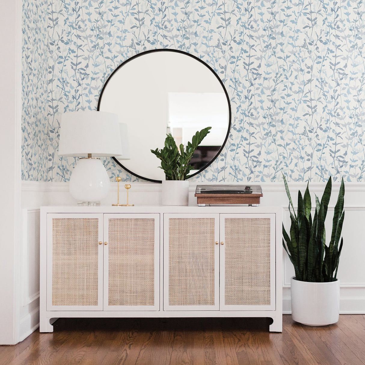 A-Street Prints 2964-25966 Thea Blue Floral Trail Wallpaper