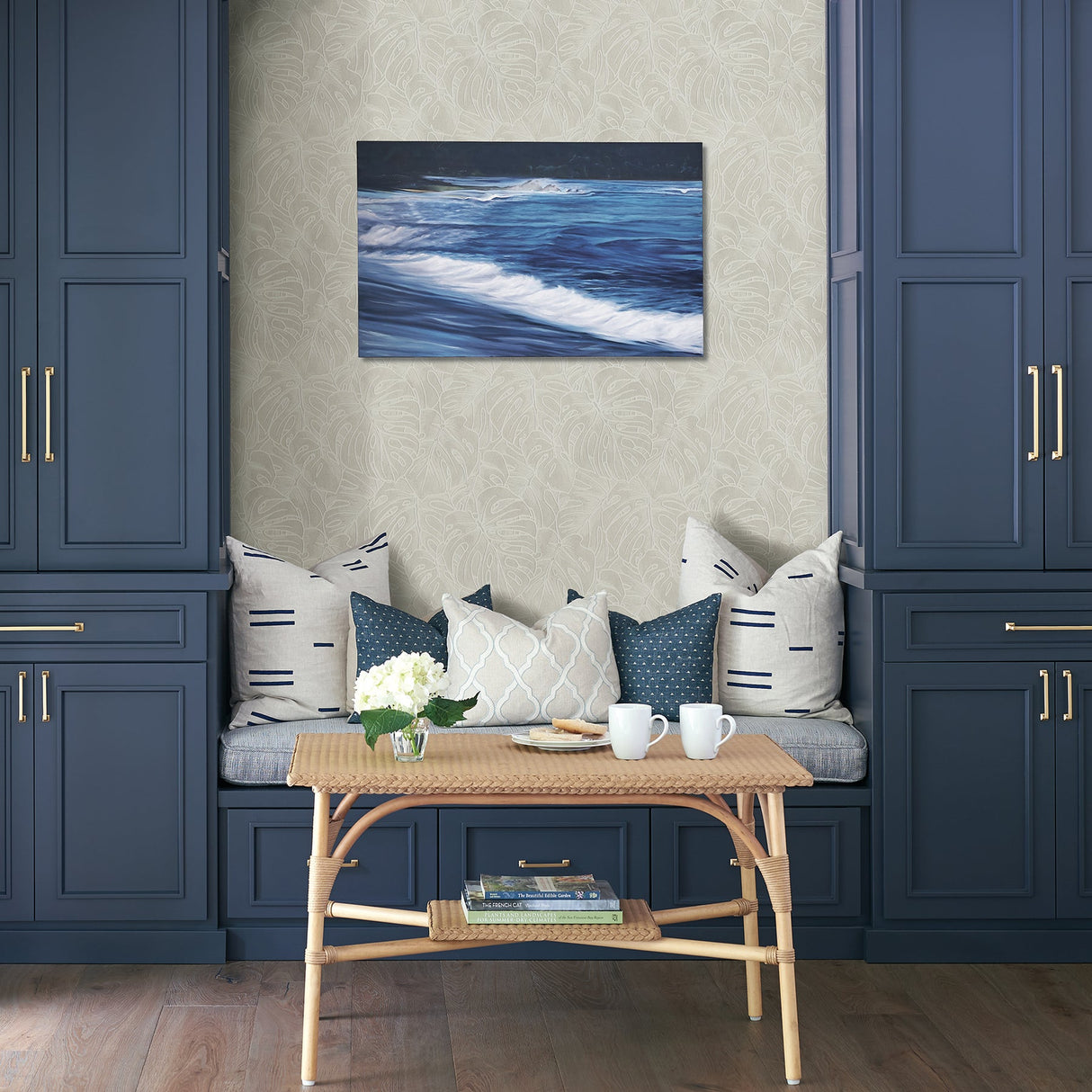 A-Street Prints 2964-87340 Balboa White Botanical Wallpaper