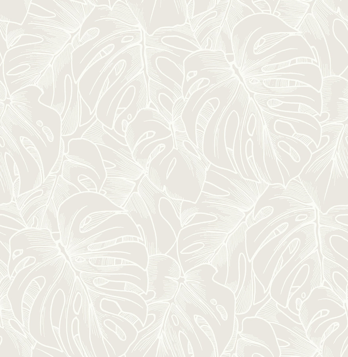 A-Street Prints 2964-87340 Balboa White Botanical Wallpaper