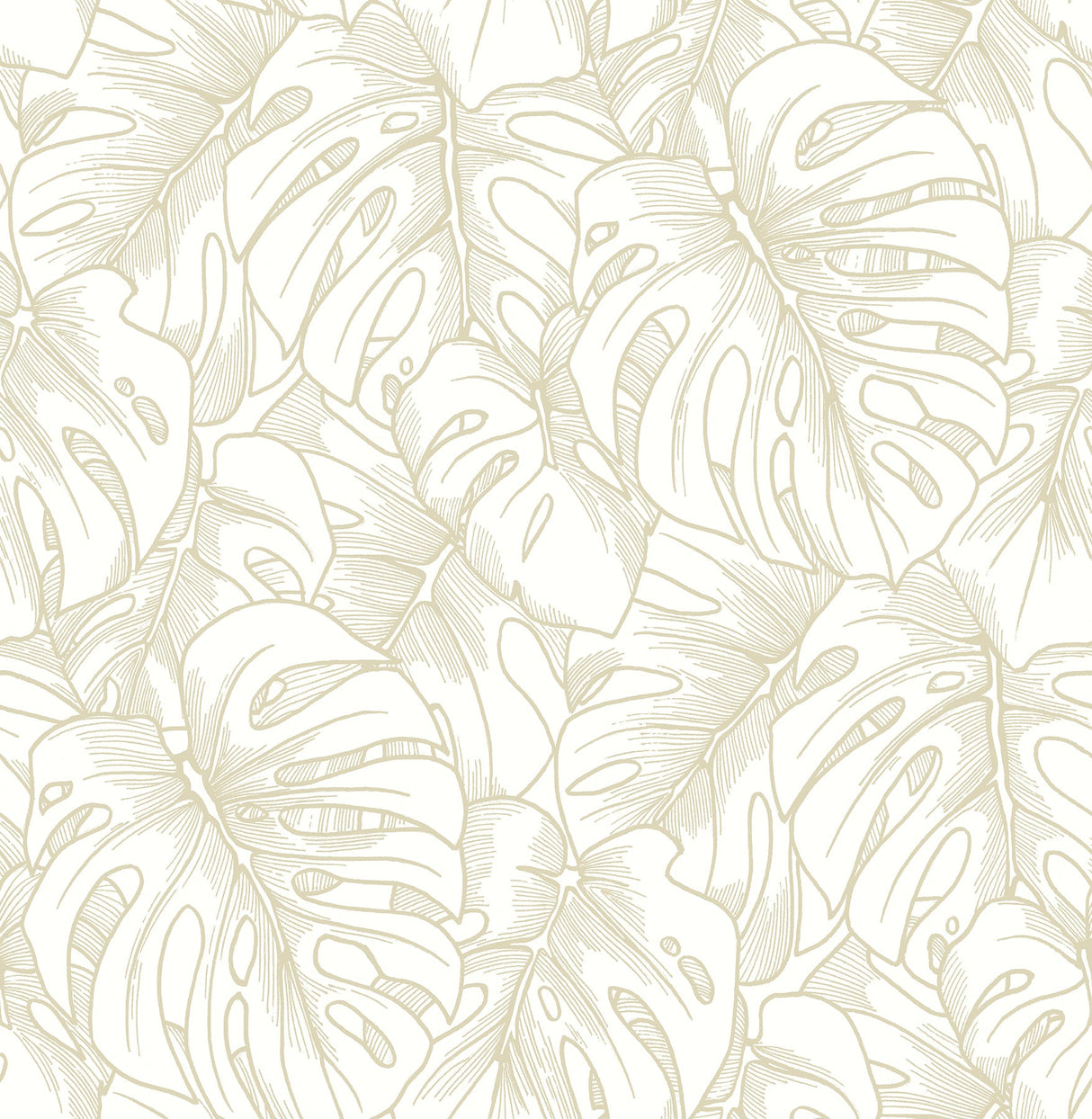 A-Street Prints 2964-87341 Balboa Gold Botanical Wallpaper