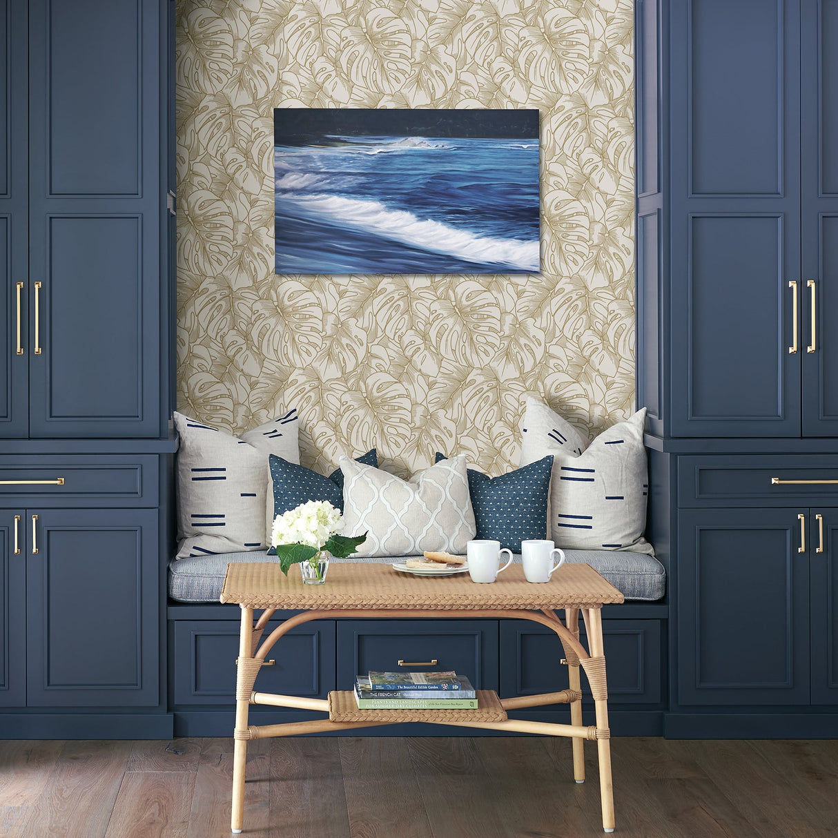 A-Street Prints 2964-87341 Balboa Gold Botanical Wallpaper