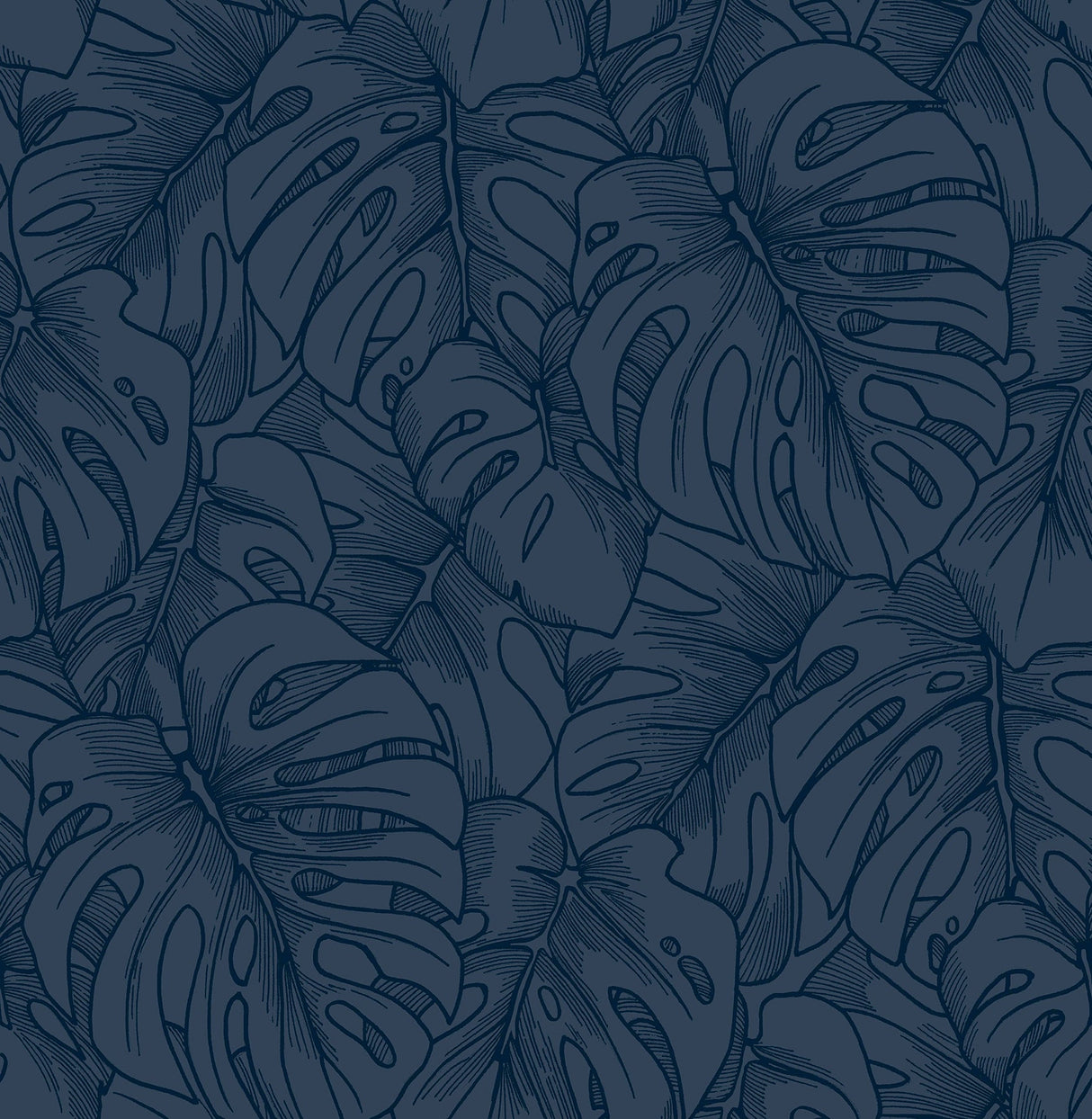 A-Street Prints 2964-87342 Balboa Indigo Botanical Wallpaper