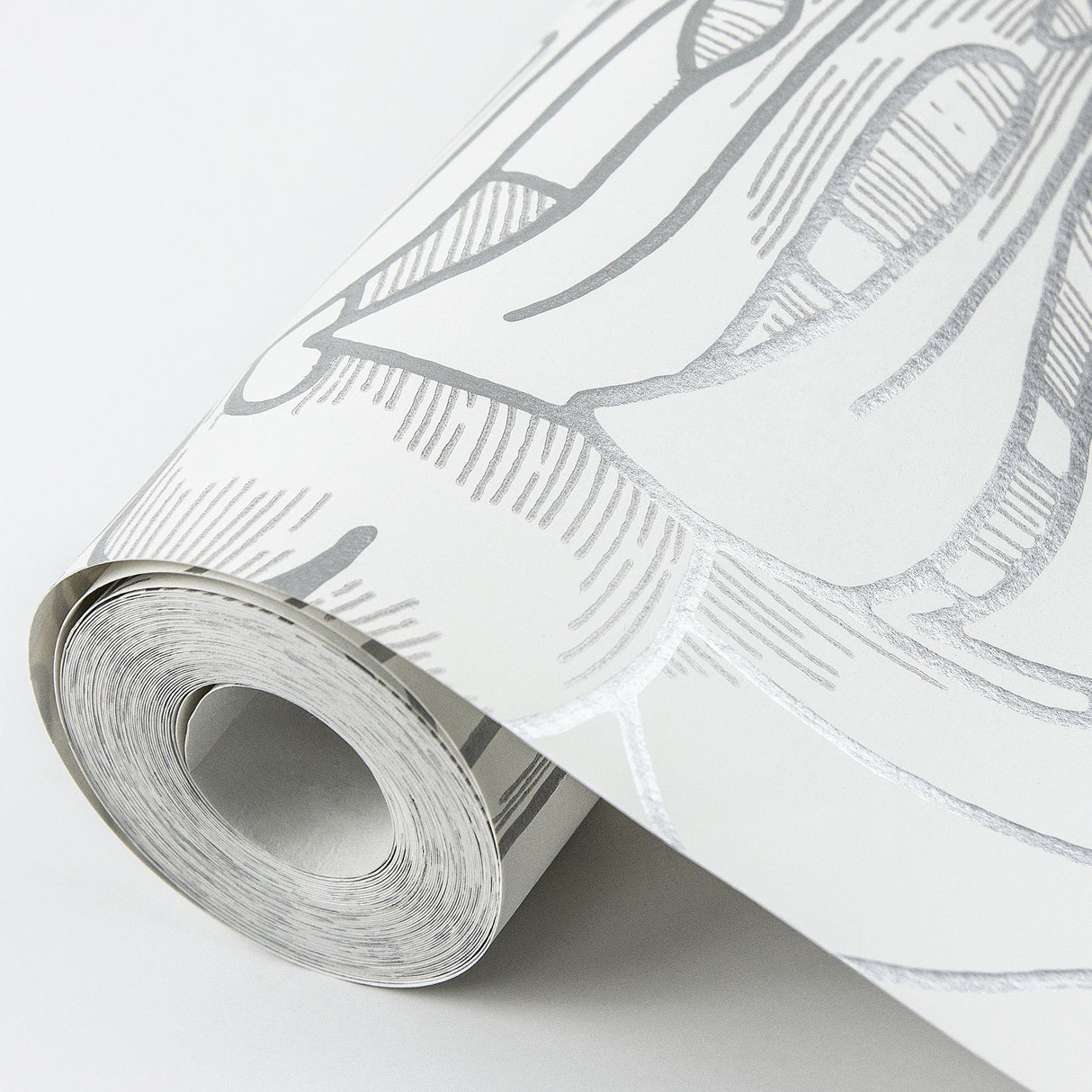 A-Street Prints 2964-87344 Balboa Silver Botanical Wallpaper