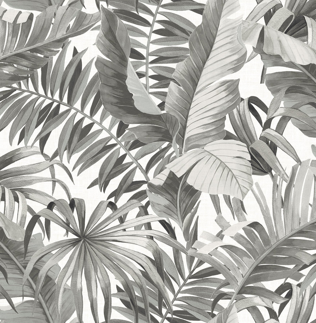 A-Street Prints 2969-24134 Alfresco Grey Tropical Palm Wallpaper