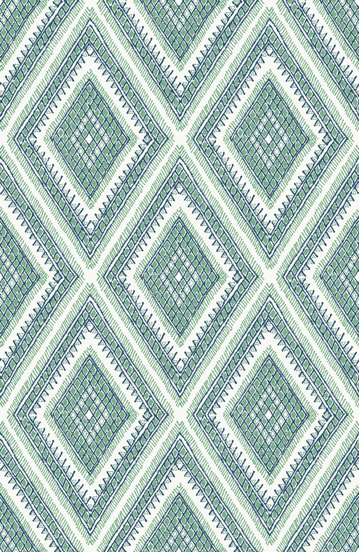A-Street Prints 2969-26016 Zaya Green Tribal Diamonds Wallpaper
