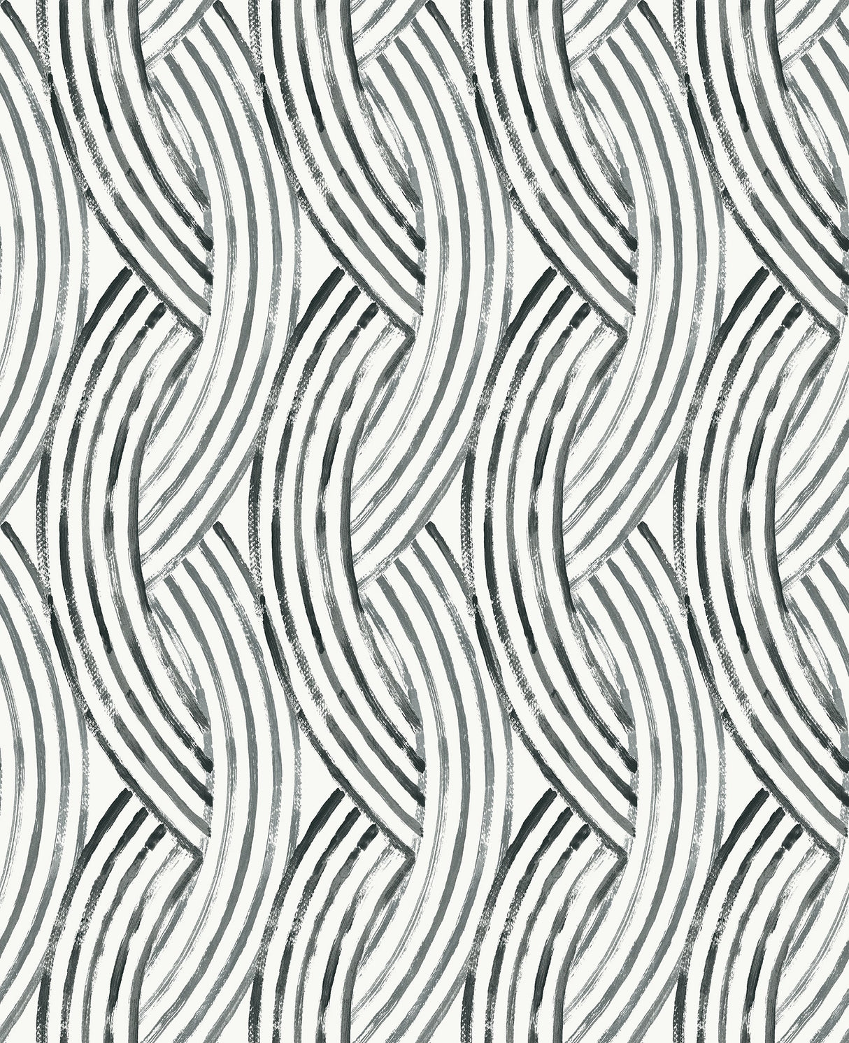 A-Street Prints 2969-26028 Zamora Black Brushstrokes Wallpaper