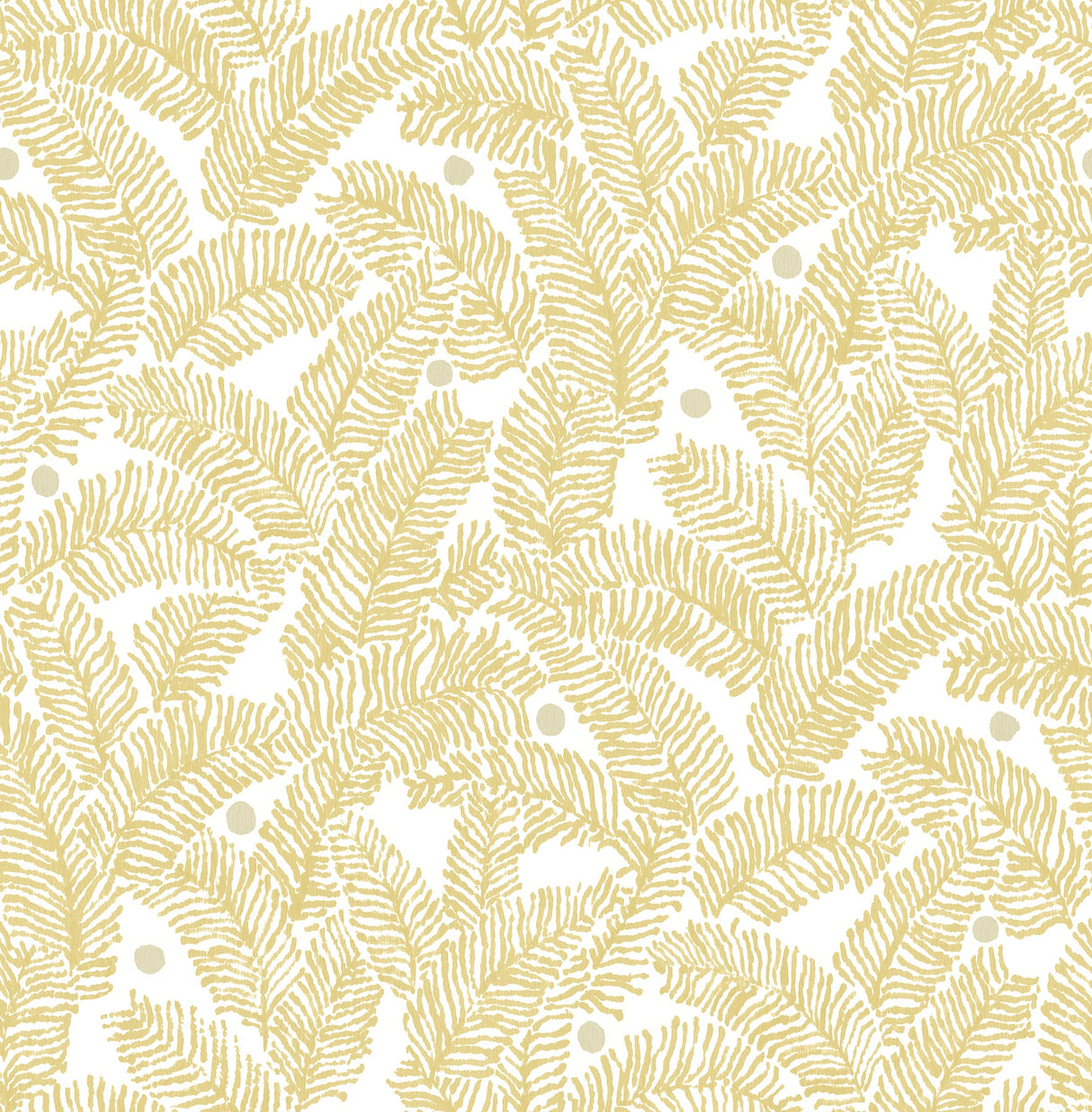 A-Street Prints 2969-26032 Athina Yellow Fern Wallpaper