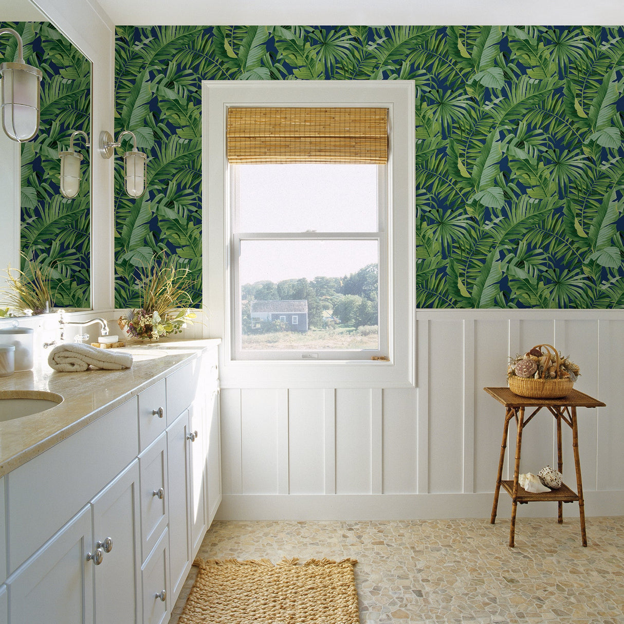 A-Street Prints 2969-26056 Alfresco Jade Tropical Palm Wallpaper