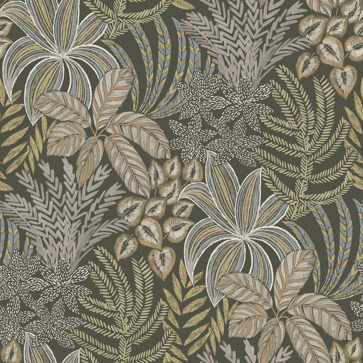 A-Street Prints 2970-13903 Sumner Brown Woodland Botanical Wallpaper