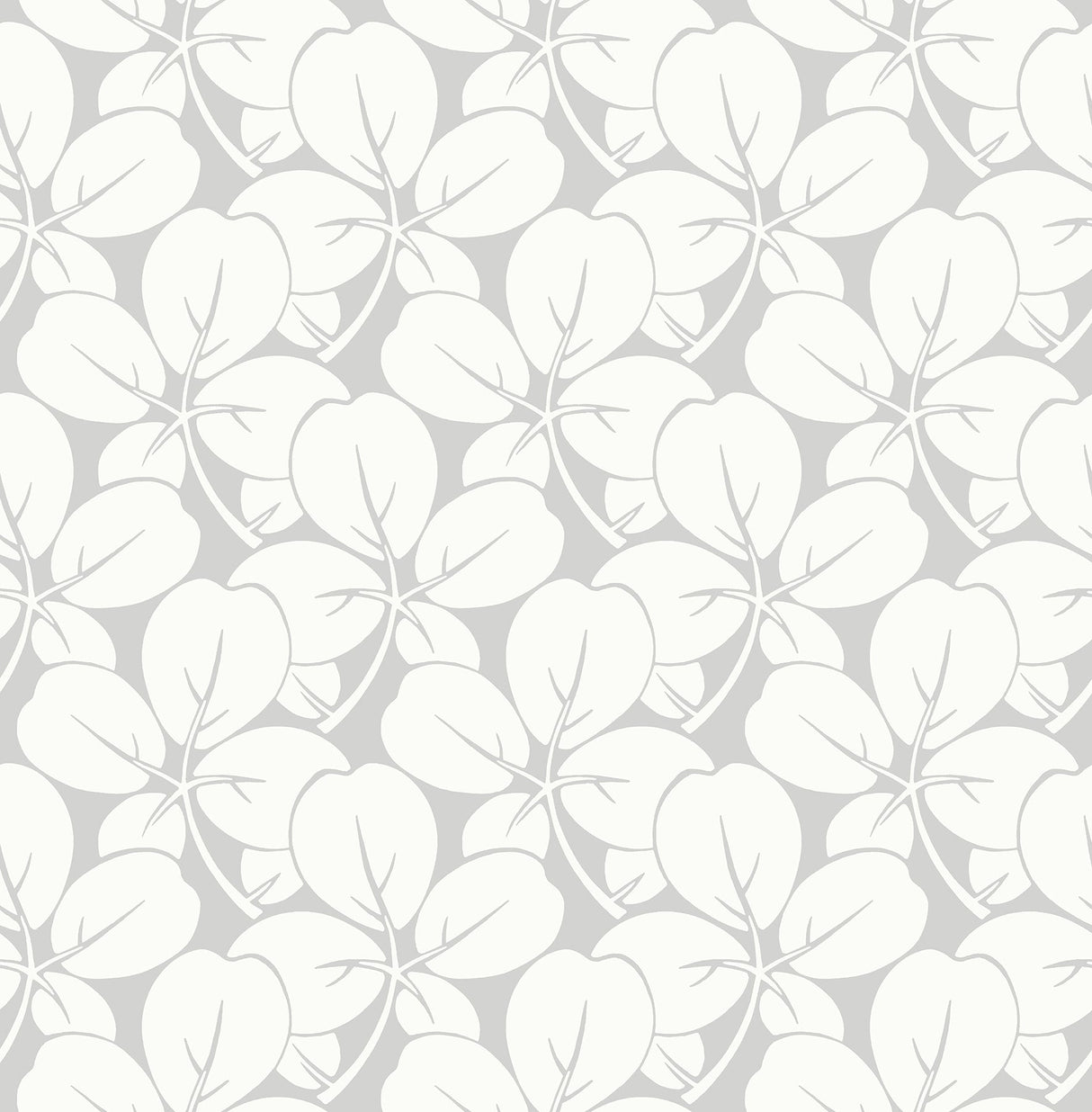A-Street Prints 2970-26107 Robert Light Grey Clover Wallpaper