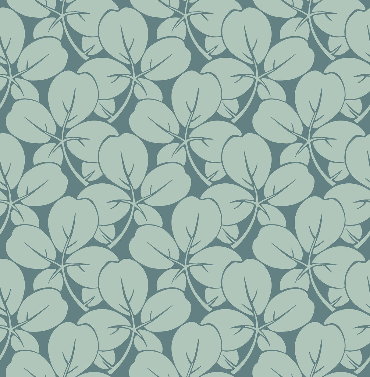 A-Street Prints 2970-26108 Robert Aqua Clover Wallpaper