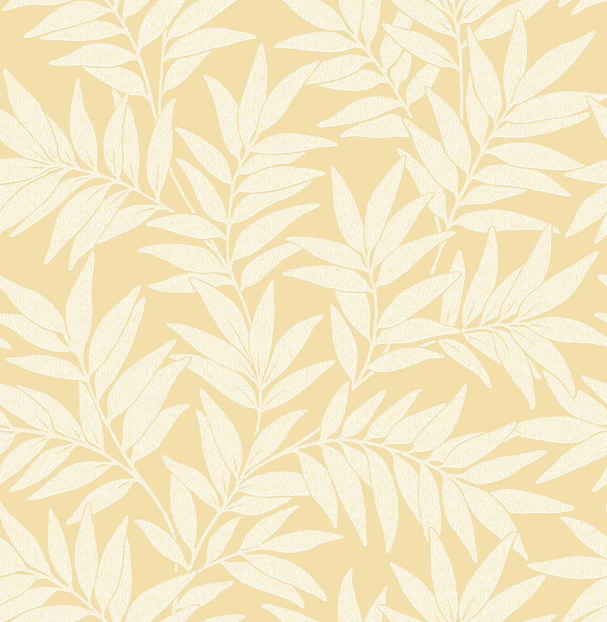 A-Street Prints 2970-26120 Morris Yellow Leaf Wallpaper