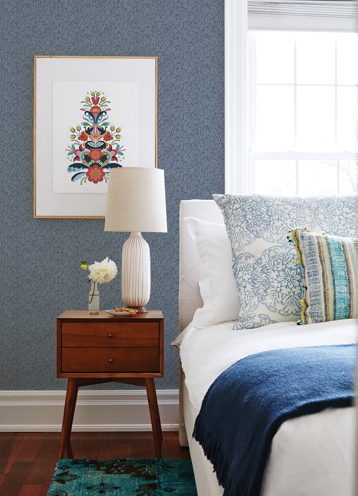 A-Street Prints 2970-26127 Mackintosh Indigo Textural Wallpaper