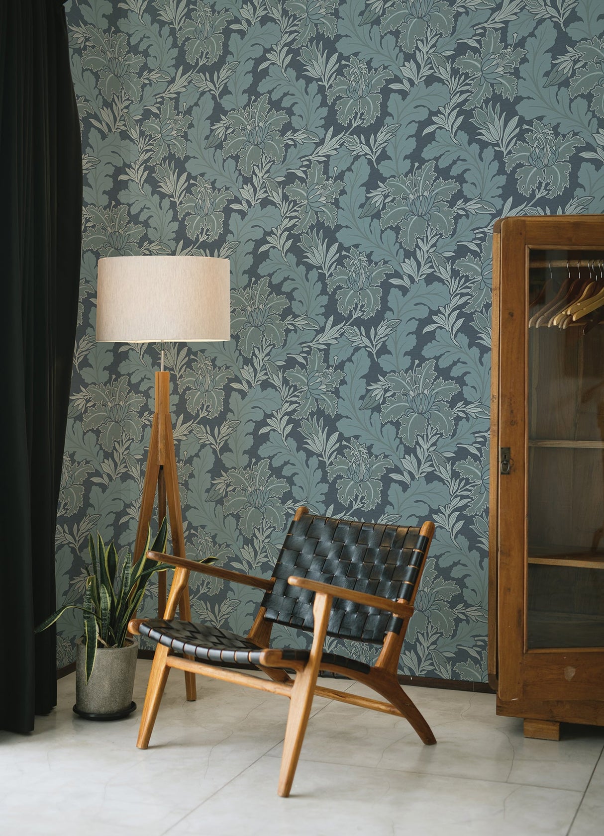A-Street Prints 2970-26140 Butterfield Blue Floral Wallpaper