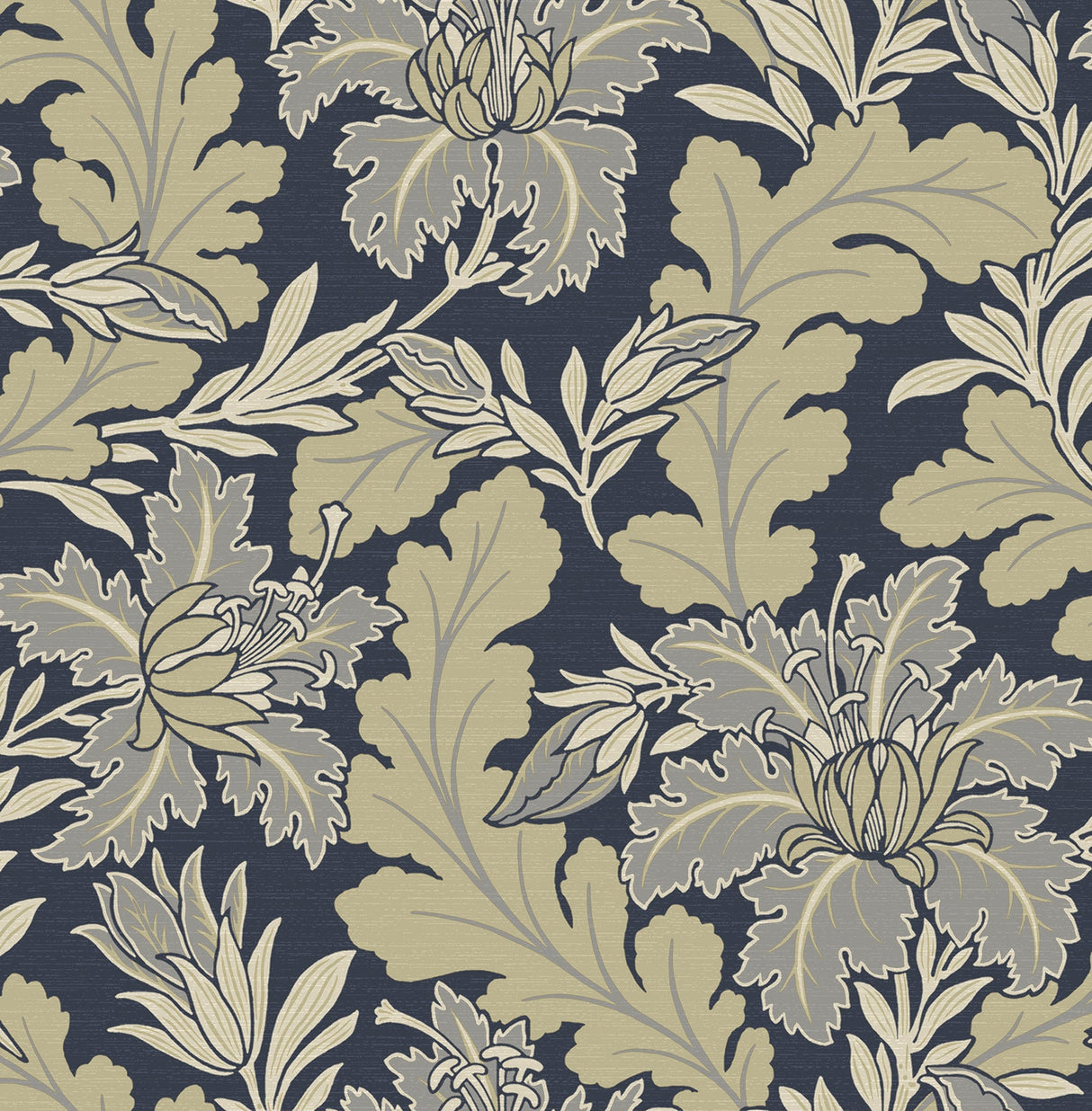 A-Street Prints 2970-26141 Butterfield Navy Floral Wallpaper