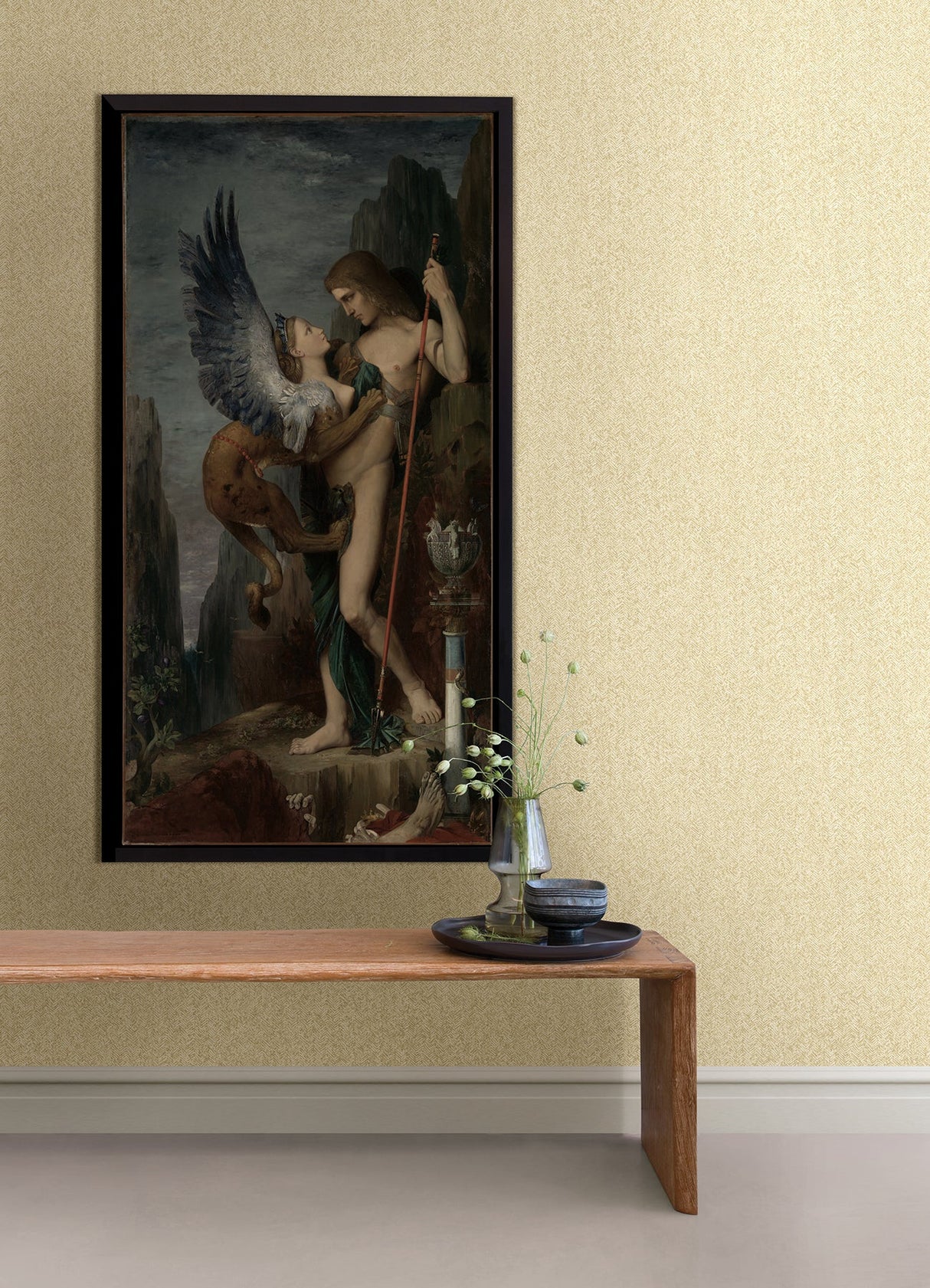 A-Street Prints 2970-26162 Ashbee Yellow Tweed Wallpaper