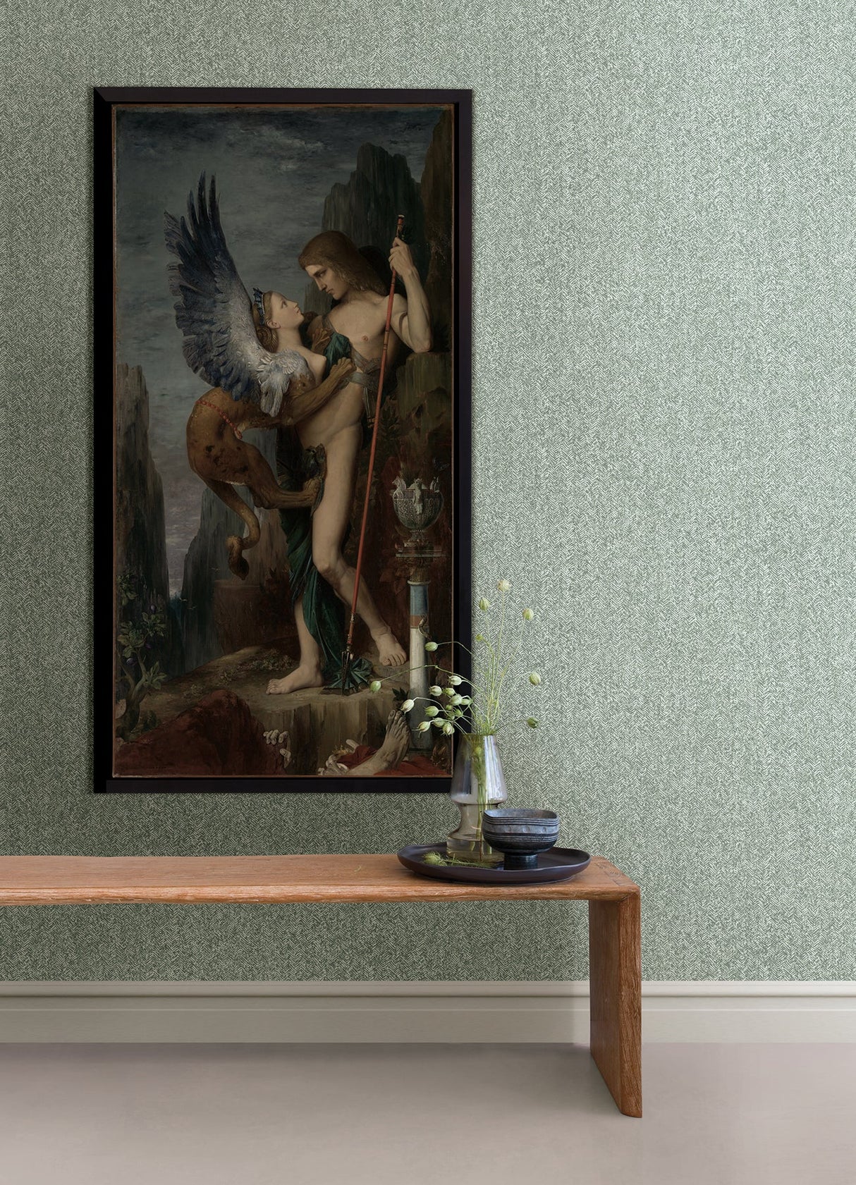 A-Street Prints 2970-26164 Ashbee Green Tweed Wallpaper