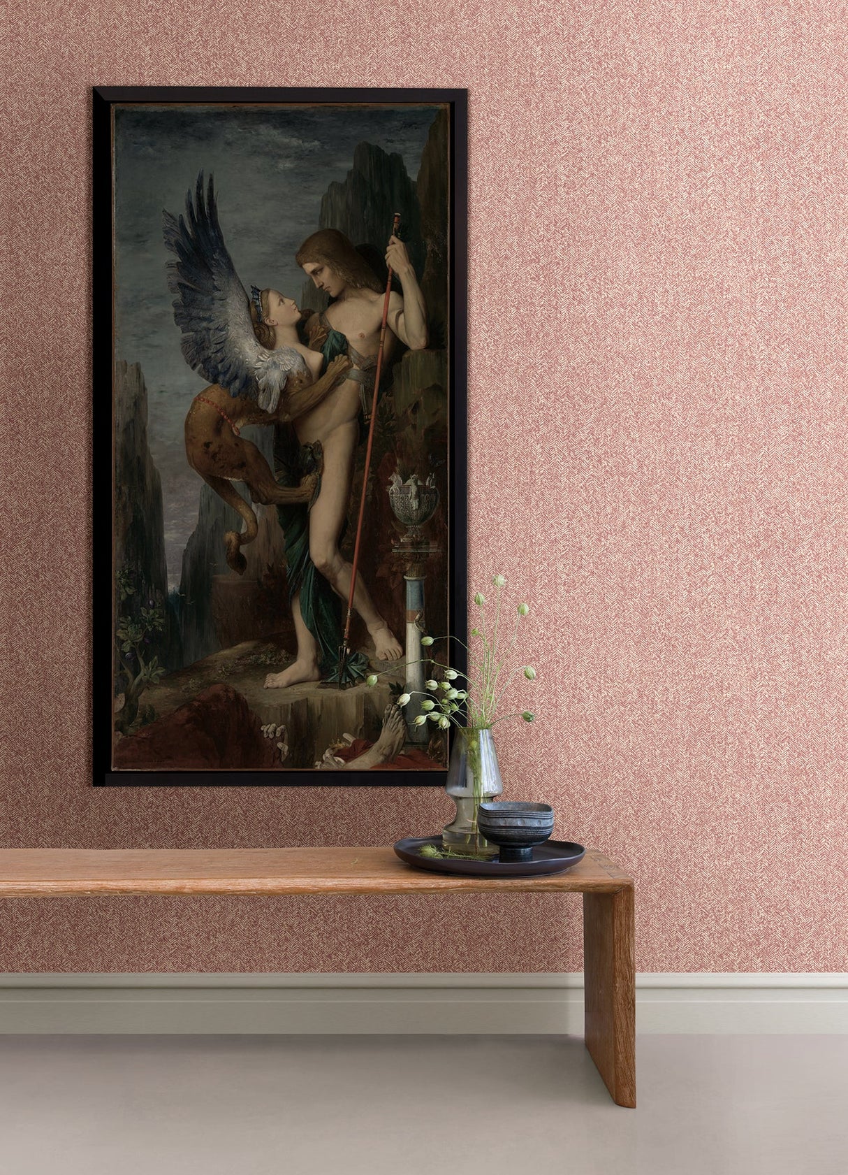 A-Street Prints 2970-26165 Ashbee Burgundy Tweed Wallpaper