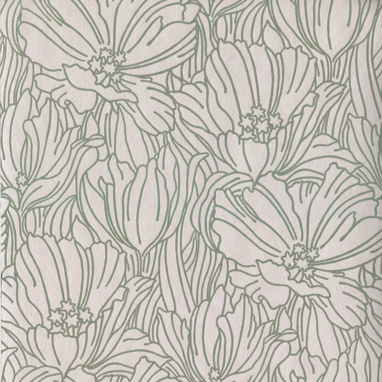 A-Street Prints 2970-87355 Selwyn Flock Sage Floral Wallpaper