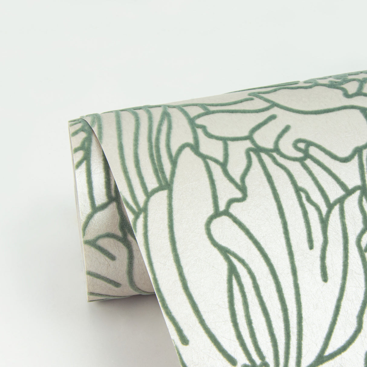 A-Street Prints 2970-87355 Selwyn Flock Sage Floral Wallpaper