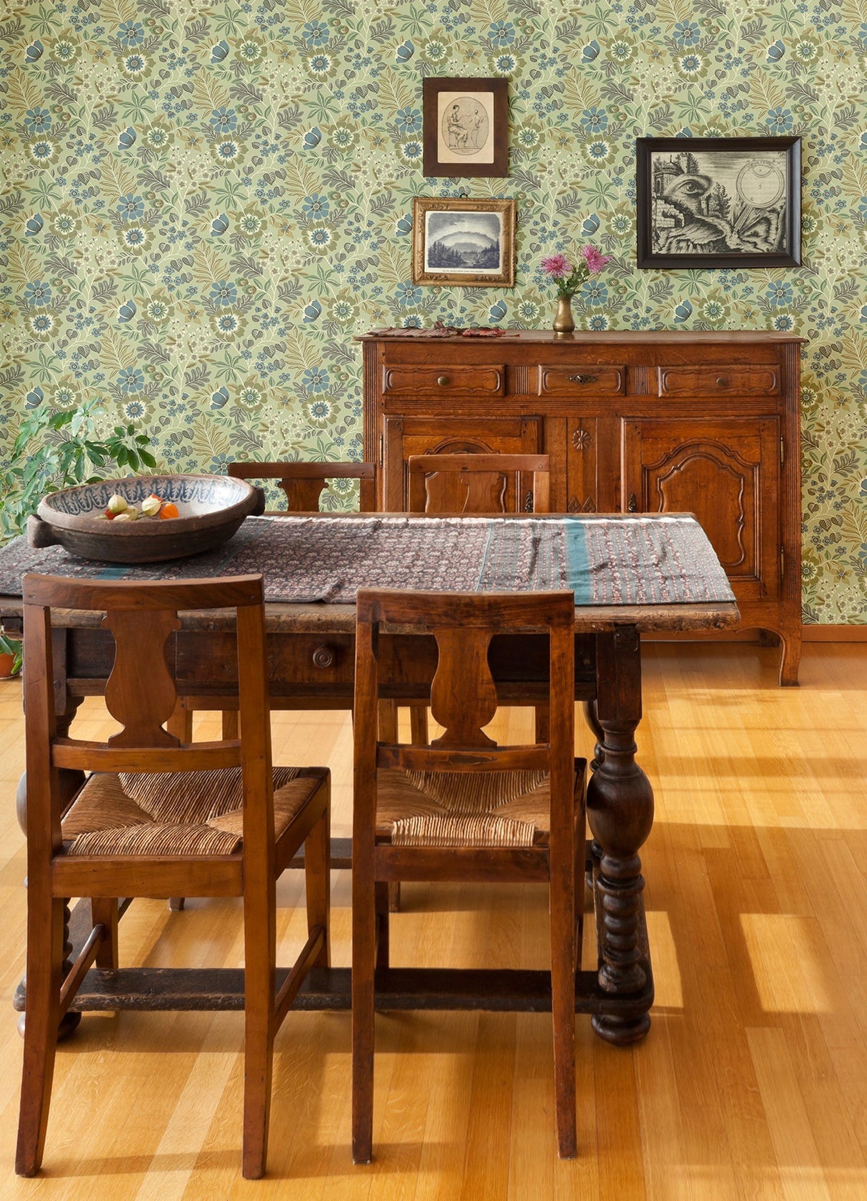 A-Street Prints 2970-87532 Voysey Green Floral Wallpaper