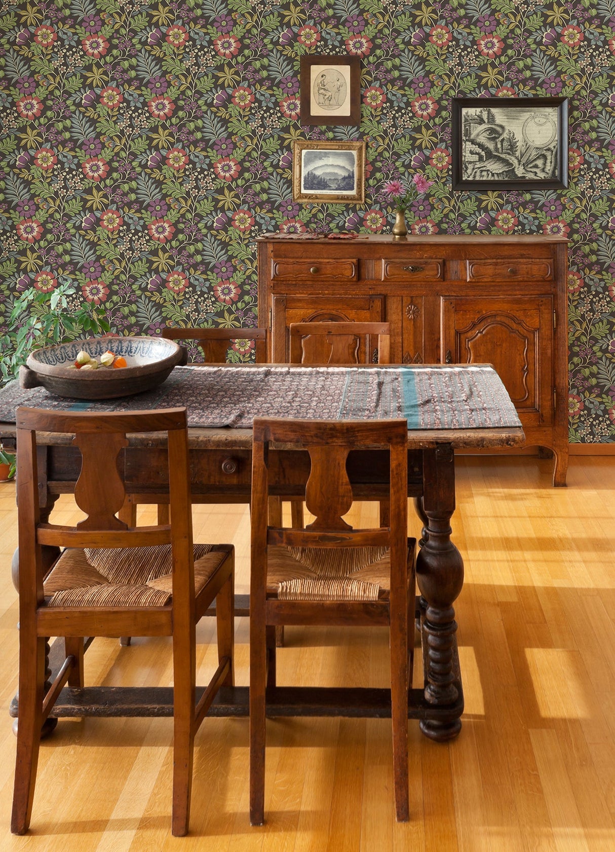 A-Street Prints 2970-87534 Voysey Brown Floral Wallpaper