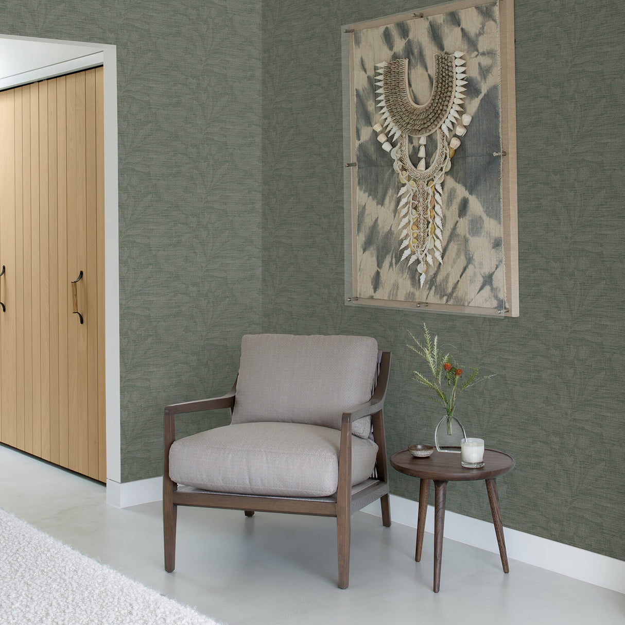 A-Street Prints 2971-86151 Lei Jade Etched Leaves Wallpaper