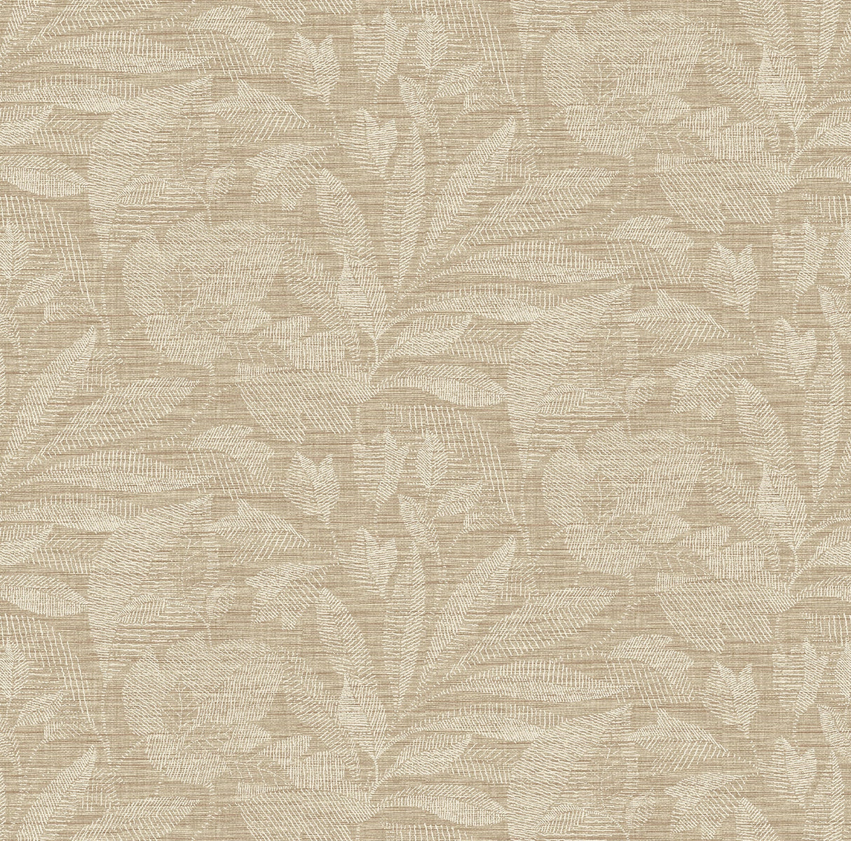 A-Street Prints 2971-86155 Lei Wheat Etched Leaves Wallpaper