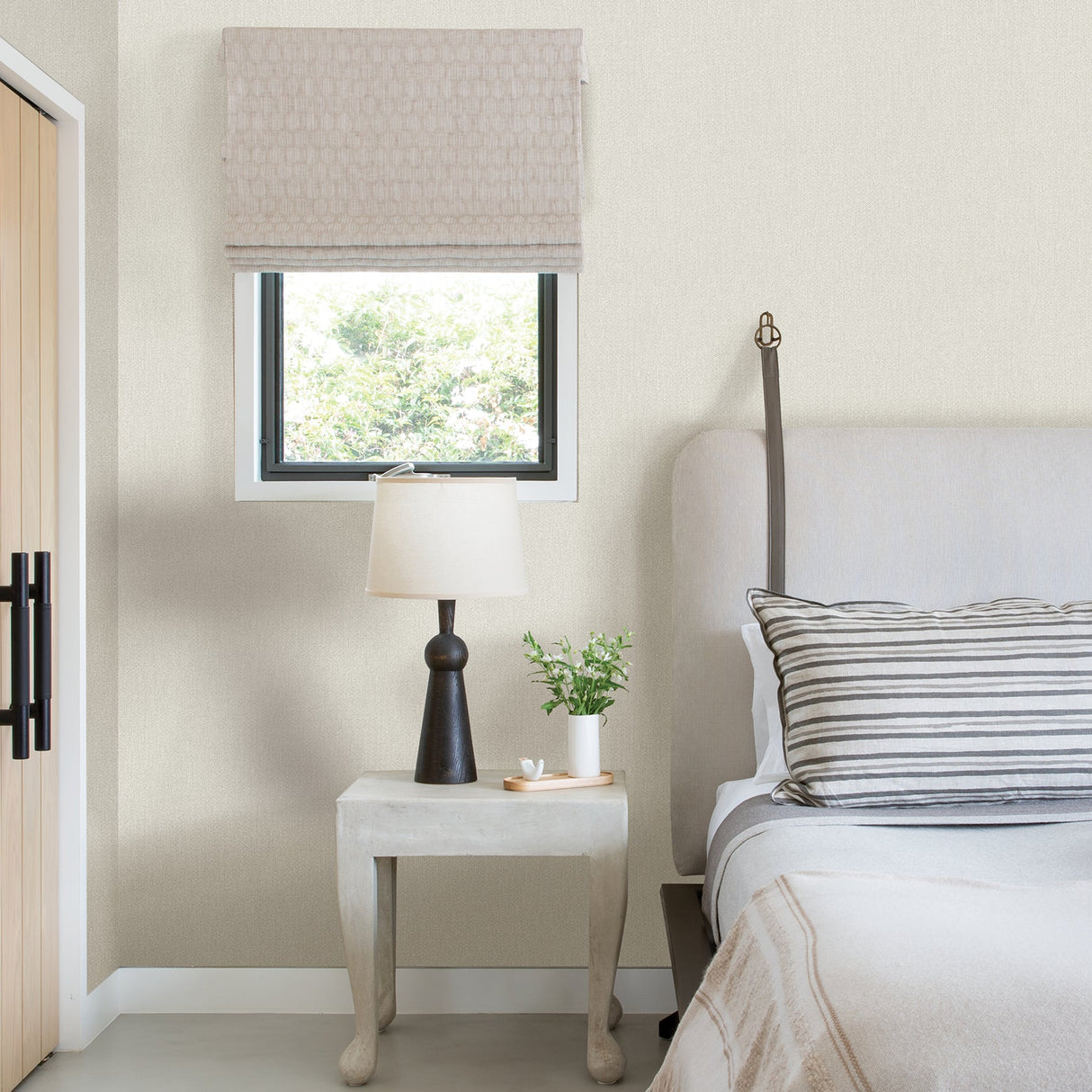 A-Street Prints 2971-86301 Sydney Light Grey Faux Linen Wallpaper