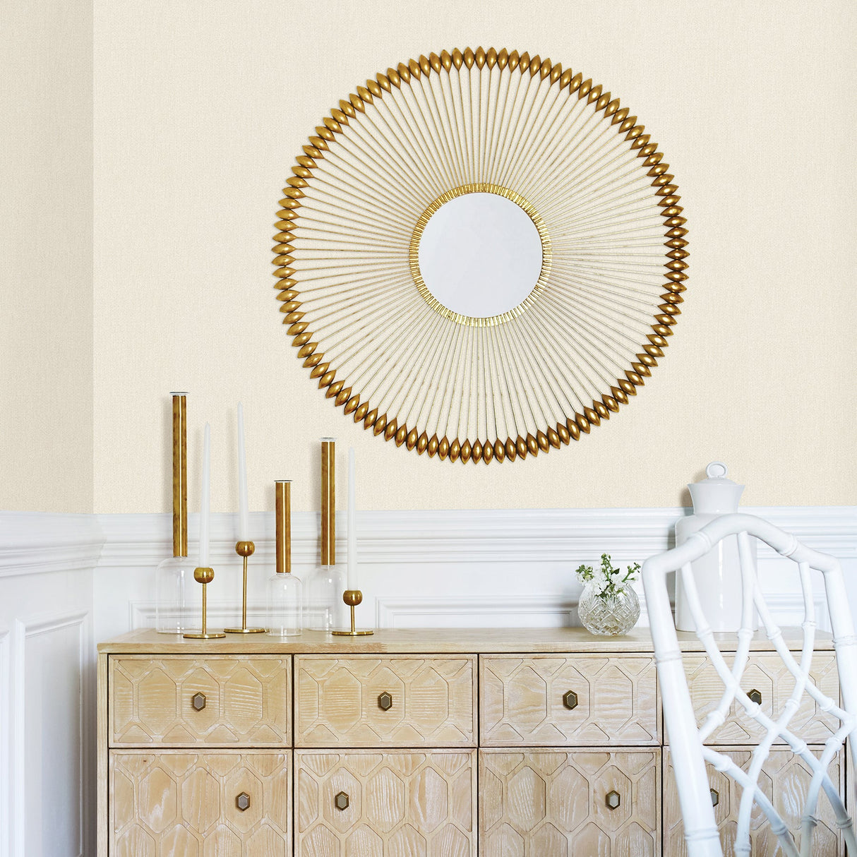 A-Street Prints 2971-86306 Sydney Cream Faux Linen Wallpaper